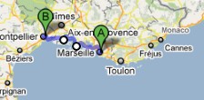 Montpellier naar Marseille